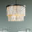 Johncarl 5 Light Modern Coastal Natural Capiz Shell Chandelier in Black Lighting