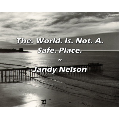 Artsy Quote "The. World. Is. Not. A. Safe. Place." By Jandy Nelson Gallery Wrapped Canvas