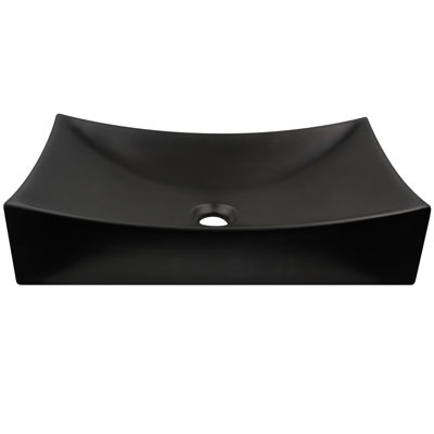 Lavabo de salle de bain vasque rectangulaire noir