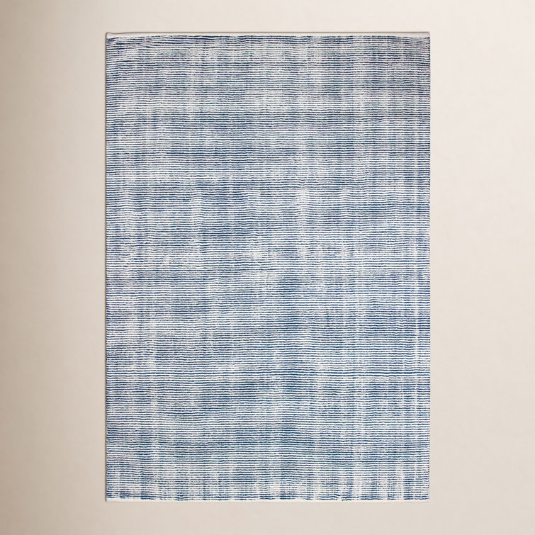 Plainsfield Handmade Wool Ivory/Navy Rug