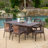 Jamal 6 - Person Rectangular Outdoor Dining Set
