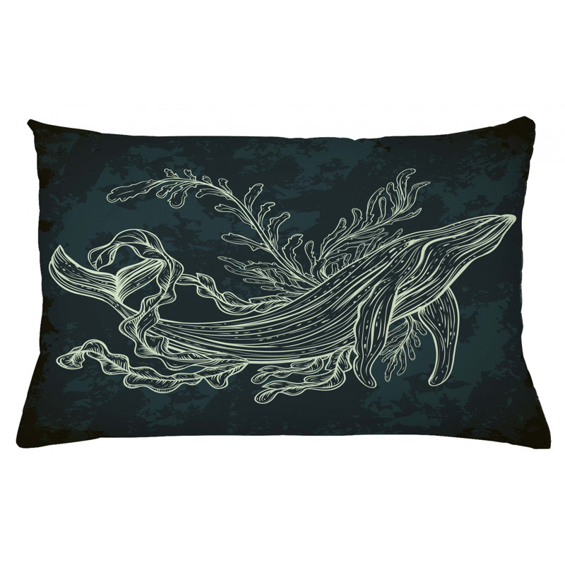 Housse de coussin lombaire intérieur/extérieur baleine, 16 po x 26 po