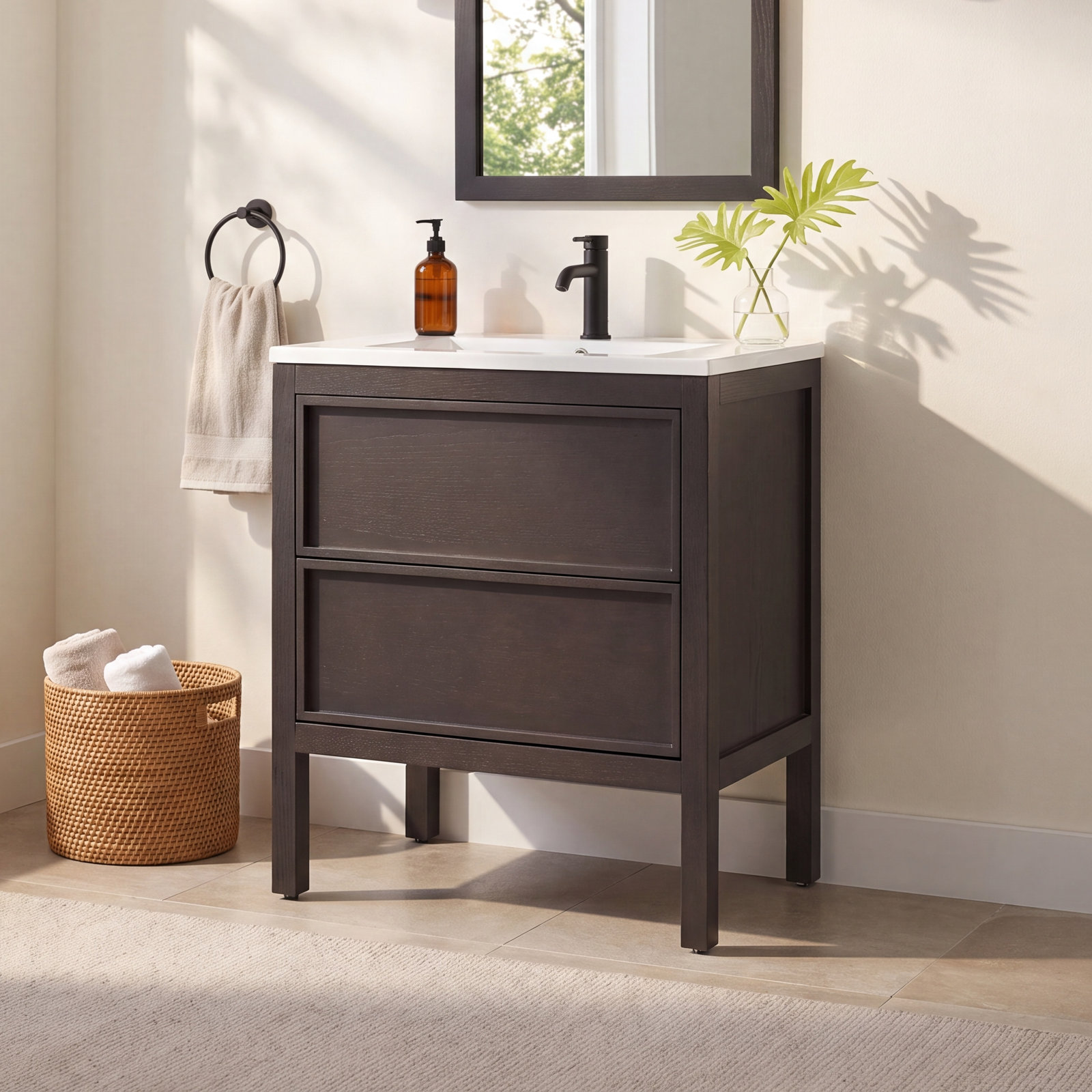 Gonzalo 24'' Single Bathroom Vanity, Charcoal
