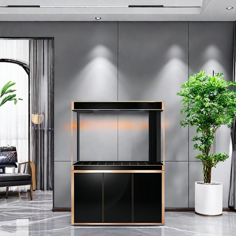 Aquarium de luxe rectangulaire noir Eco Deluxe