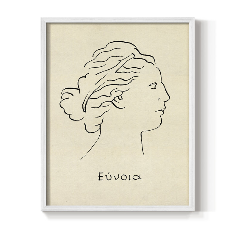 «Greek Blessing I», reproduction encadrée - bois massif, Blanc, H 10 po x l 8 po