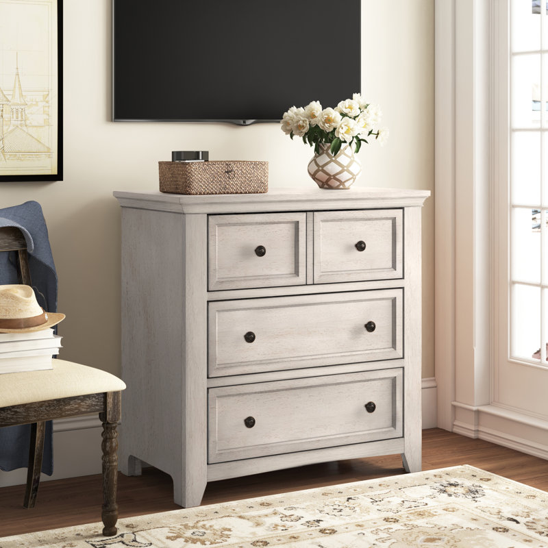 Woodside 35.98'' W 3 - Drawer Dresser, Antique White