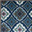 Tapis d'intérieur / extérieur bleu / vert / crème touffeté à la machine Hecht-86811405