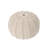 Modern Cotton Round Pouf, Beige