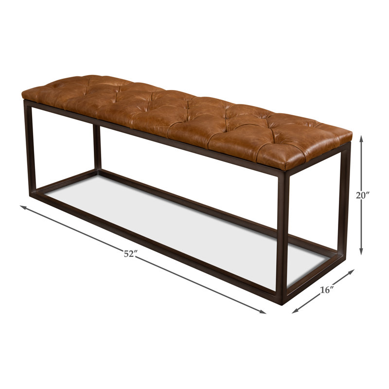 Cologne Leather Dining Bench