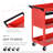 Rolling Tool Cart with Wheels Storage Trays for Garage Warehouse Red