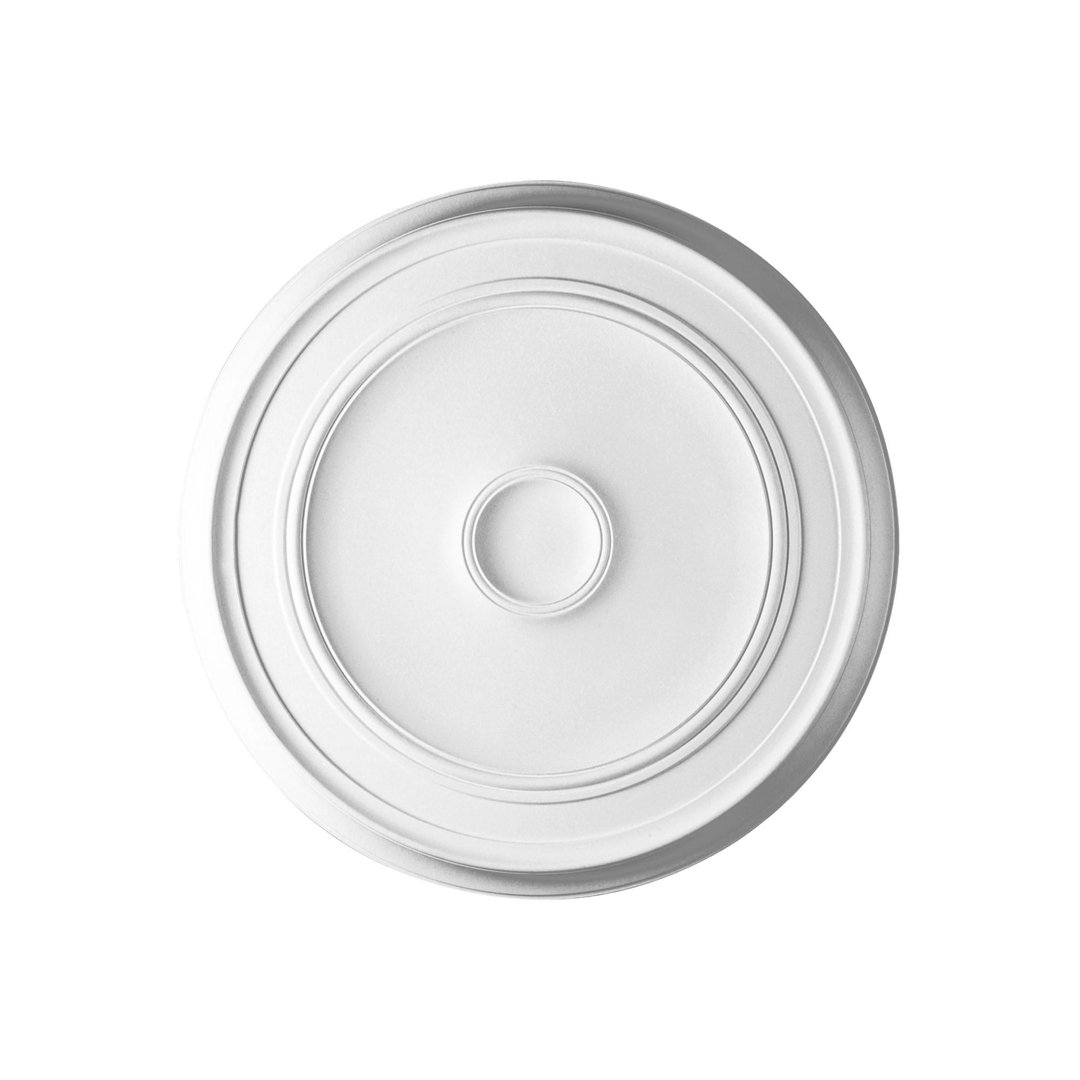 24-3/8 in x 24-3/8 in x 1-5/8 in Plain Primed White Polyurethane Ceiling Medallion Orac Decor