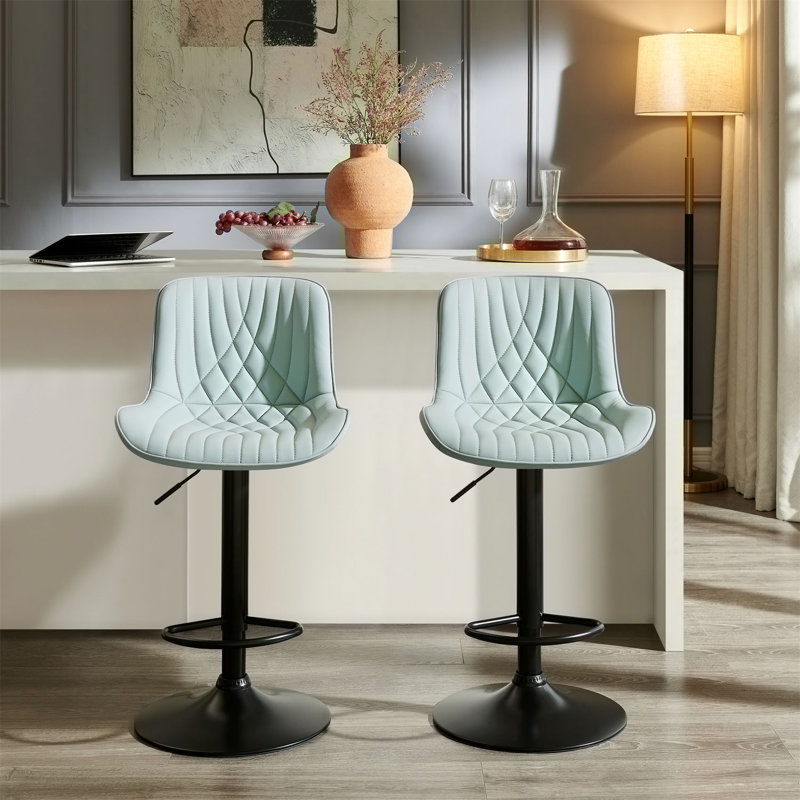 Ensemble de 2 tabourets réglables pivotants