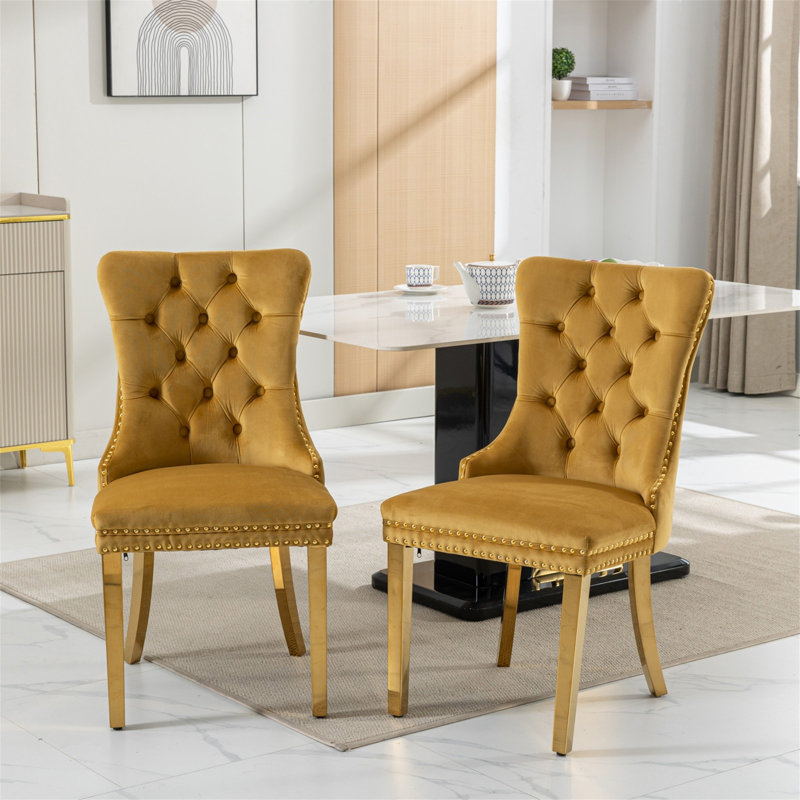 Dining Chair (No Including Dining Table), Gold, Gold