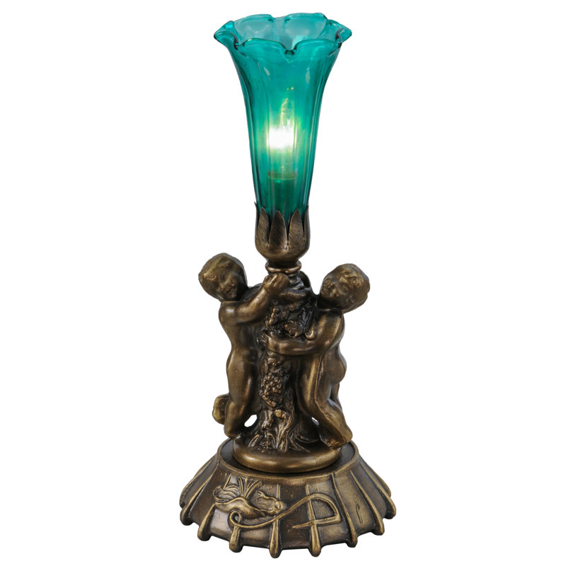 Lampe torchère métallique 13 po Phares, 12" H x 5" W x 5" D, Amber/Green