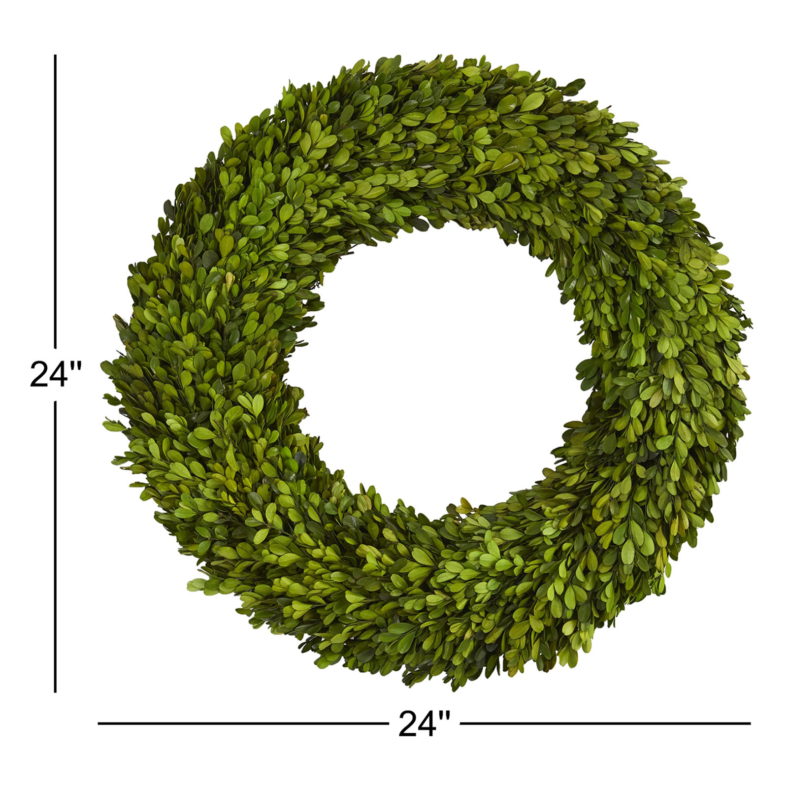 Easter Preserved Boxwood Real Greenery Wreath, 24in.