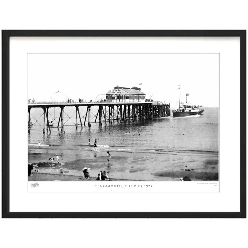 Teignmouth, The Pier 1925 by Francis Frith - Single Picture Frame Print, 60cm H x 80cm W x 2.3cm D
