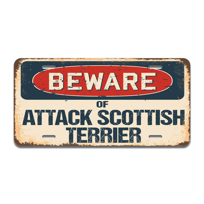 Cadre en aluminium Beware of Attack Scottish Terrier