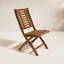 Chaise d'appoint d'extérieur pliante en eucalyptus Kinsler 