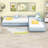 Twin & Twin Upholstered Daybed with Drawer and Trundle