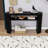 Vintage-Inspired Console Table with Ash Veneer Top and Shelf-1828121725