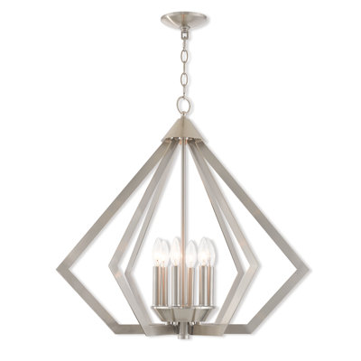 Dawnesha 6 - Light Dimmable Cage, Geometric Chandelier