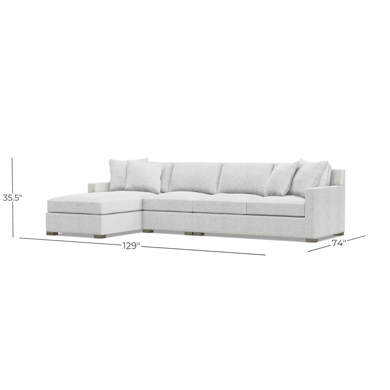 Kelsey Fabric 3 Pc Sectional, 1000-002