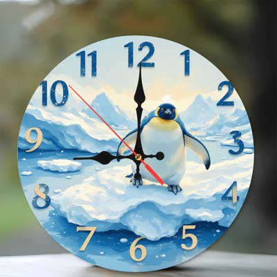 Horloge murale en bois 10 po, mouvement silencieux, à piles (piles AA non incluses), décor artistique, parfait pour les décorations