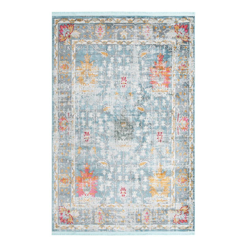 Haefner Floral Indoor Rug, Rectangle 6' x 9'