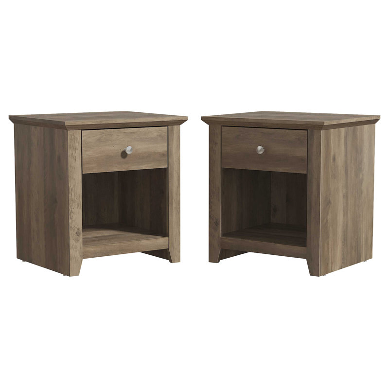Tevrat 1-Drawer Nightstands, Brown