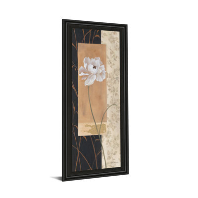 Elegant Bloom Wall Art - 18" x 42" - Black Frame