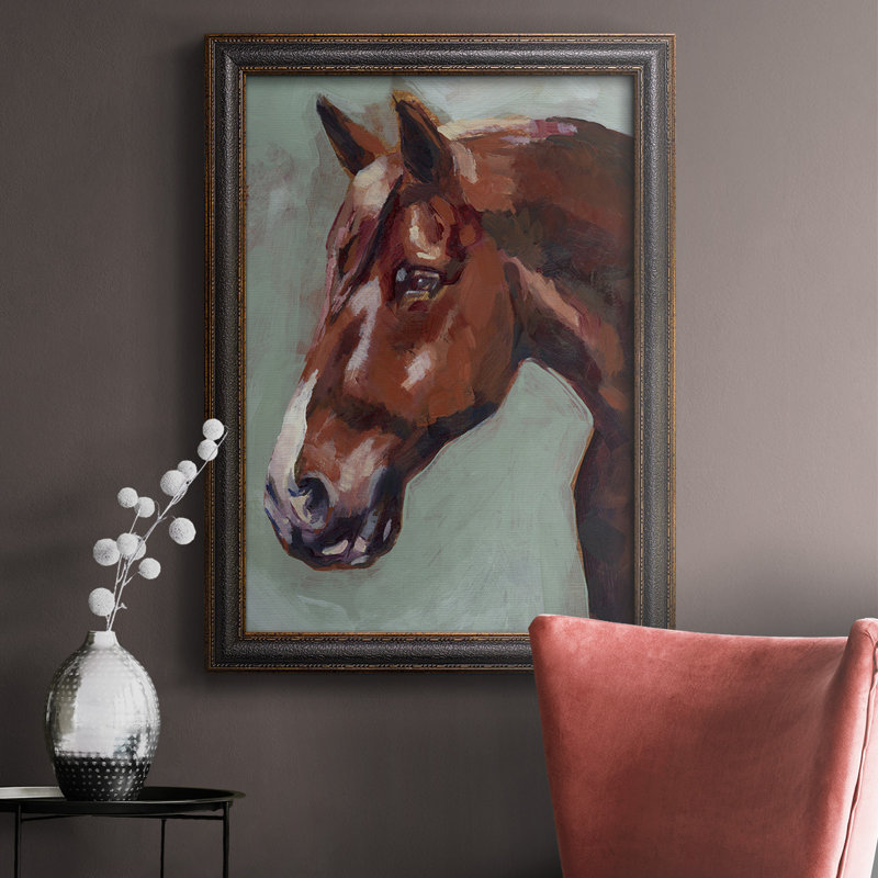 Peinture par numéro cheval I, toile encadrée de qualité supérieure - prête à être accrochée, H 27 po x l 18 po x P 2,5 po