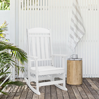 Abrahms HDPE Outdoor Rocking Chair by Highland Dunes