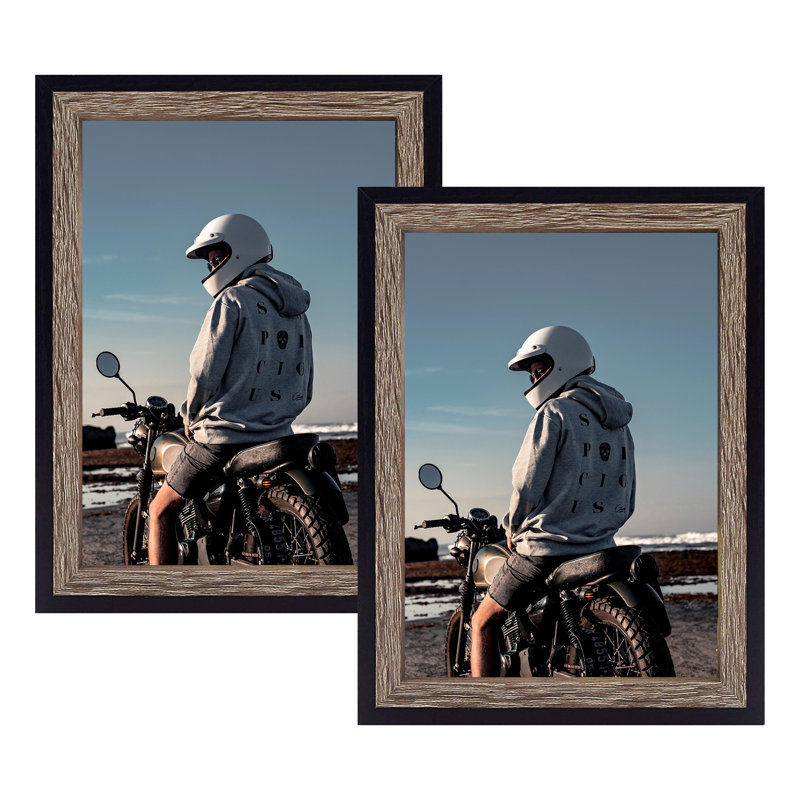 Moulding Picture Frame for Desk Display and Wall Display Classic Frame, 5" x 7", White/Beige