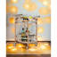 Chariot de service en verre transparent et finition or rose Lakelyn