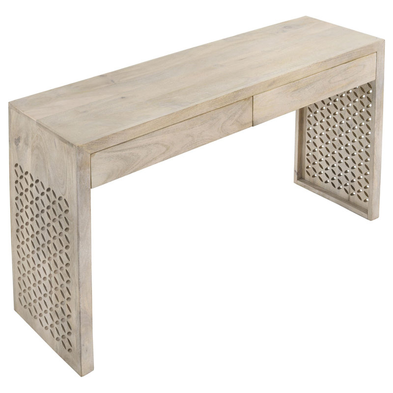 Heritage Design - Eneas 2-Drawer Wood Entryway Console Table White Washed