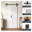 84'' Double Panelled Bifold Sliding Barn Door Solid Manufactured Wood Interior Bi-Fold Barn Door With Installation Hardware Kit 36'' X 84''-123038284