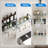 2-tier Tempered Glass Shelves - 15.7 Inch Wall-mounted With Towel Rack, Rustproof Frame-709236933