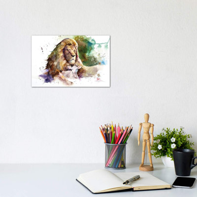 Lion And Lamb by Dean Crouser - Wrapped Canvas Painting