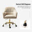 Chaise de travail en velours Adan-851993440
