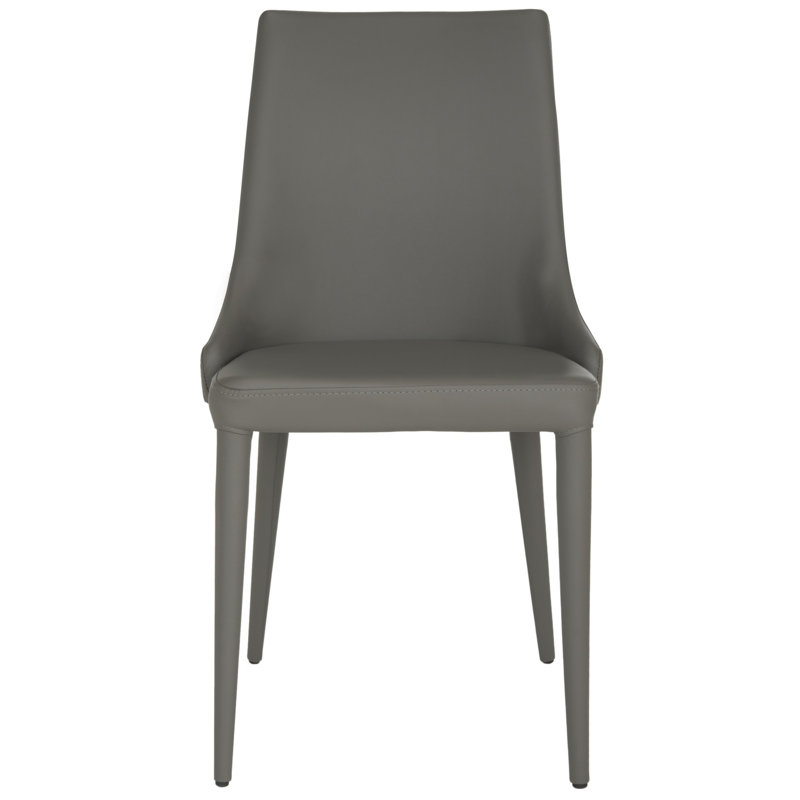 Chaise d'appoint rembourrée H 19,1 po Bohy, Polyuréthane gris foncé