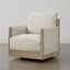 Fauteuil d'appoint pivotant rembourré Zenda-668228826-668228805