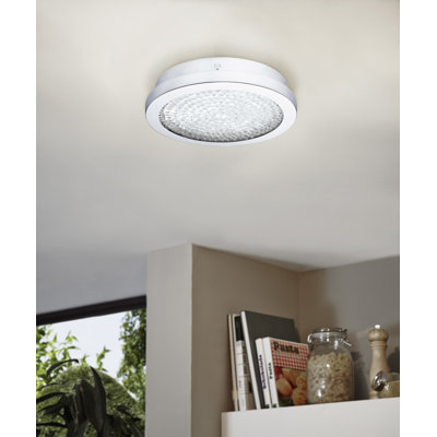 Plafonnier semi-encastré 1 lumière DEL Christal