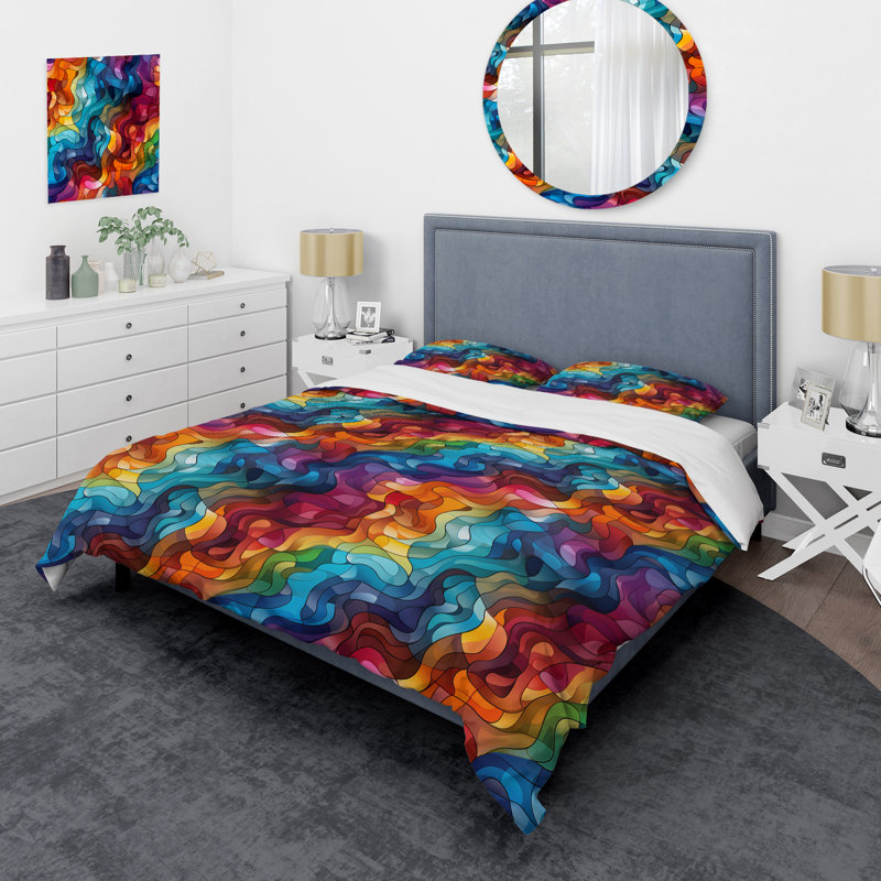 Ensemble de housse de couette Popart, Housse de couette pour très grand lit et 2 très