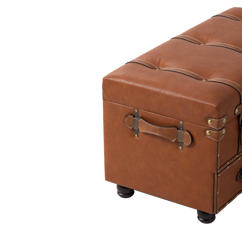 Banc de rangement Aislah, Brun