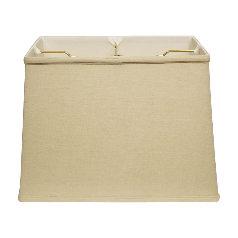 16" Throwback Rectangle Linen Lampshade, Tan, 11" H x 16" W x 10" D