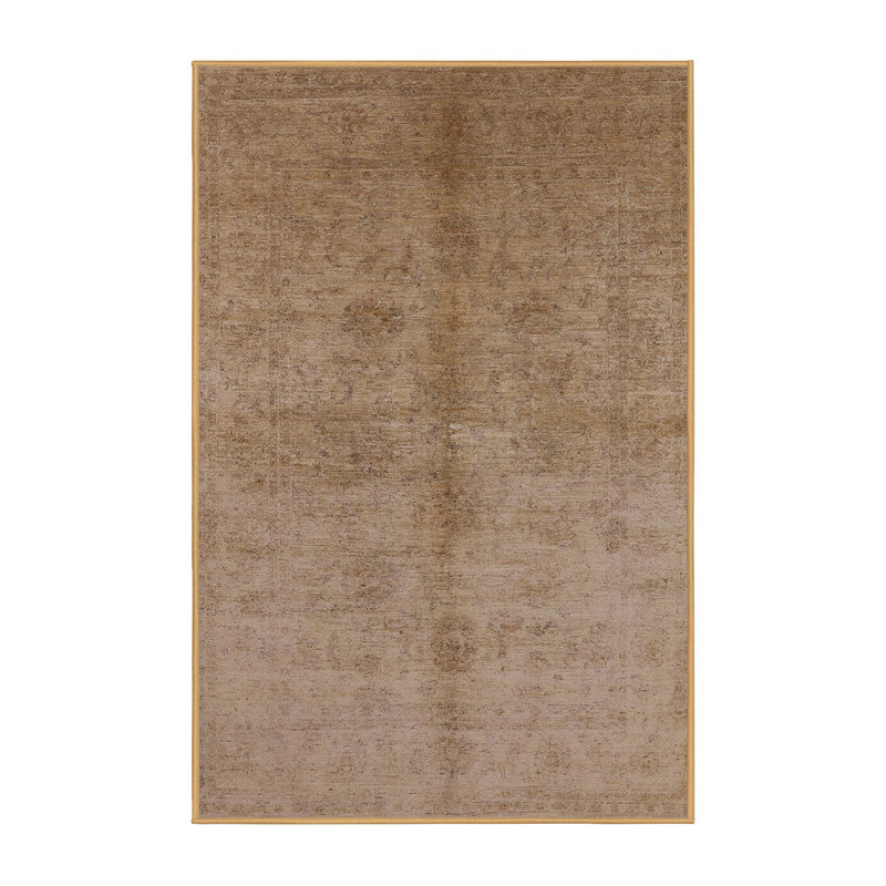 Tapis brun à motif oriental, Rectangle 7 pi x 10 pi
