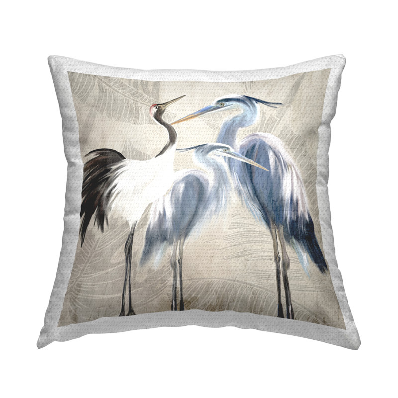 Coussin d'extérieur Egret & Crane Birds