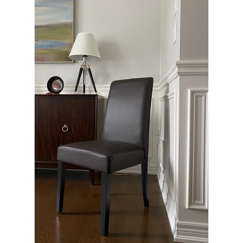 Chaise parson en cuir reconstitué SEAT4U Richill, Brun