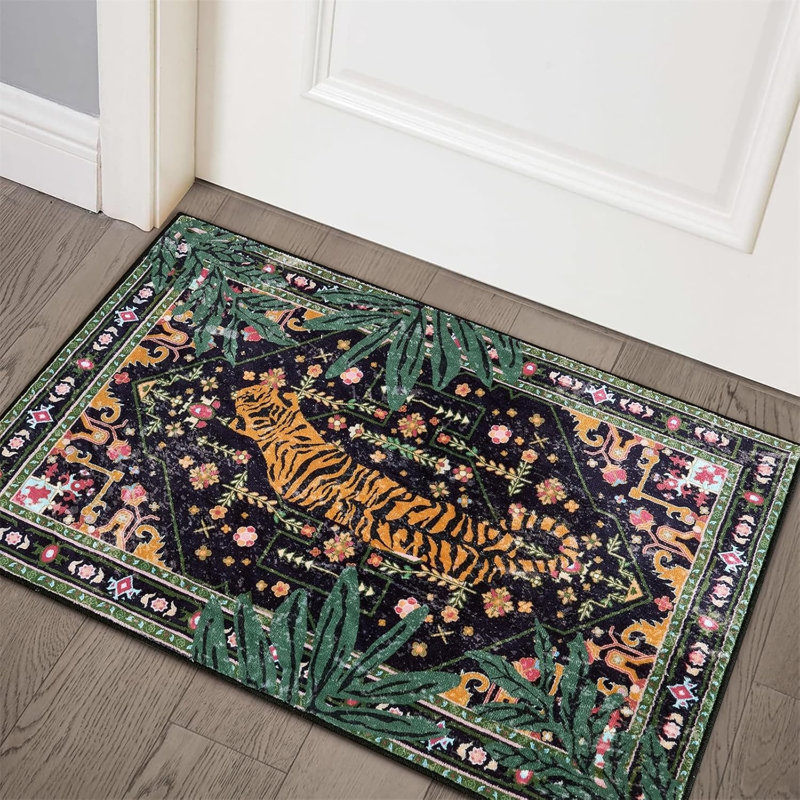 Rectangle 36 cm x 24 cm Animal Print Area Rug