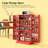 Spacious Pantry Cabinets, Red Mdf Modern Kitchen Storage For Home